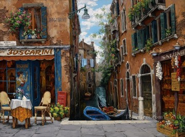 Venecia en flor Pinturas al óleo